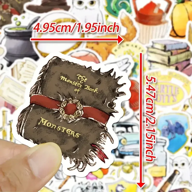 Набір 50 стікерів у стилі Гаррі Поттера — водостійкі наклейки для декору Київ - фото 2