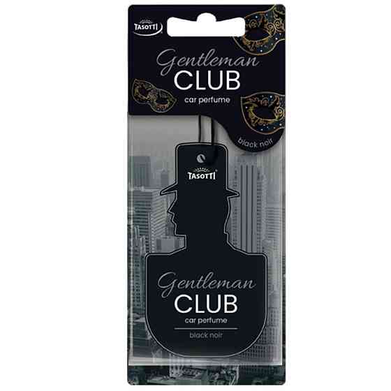 Ароматизатор для авто листочок "GentlemanClub" Black Noir (Чорний Нуар) Tasotti Київ