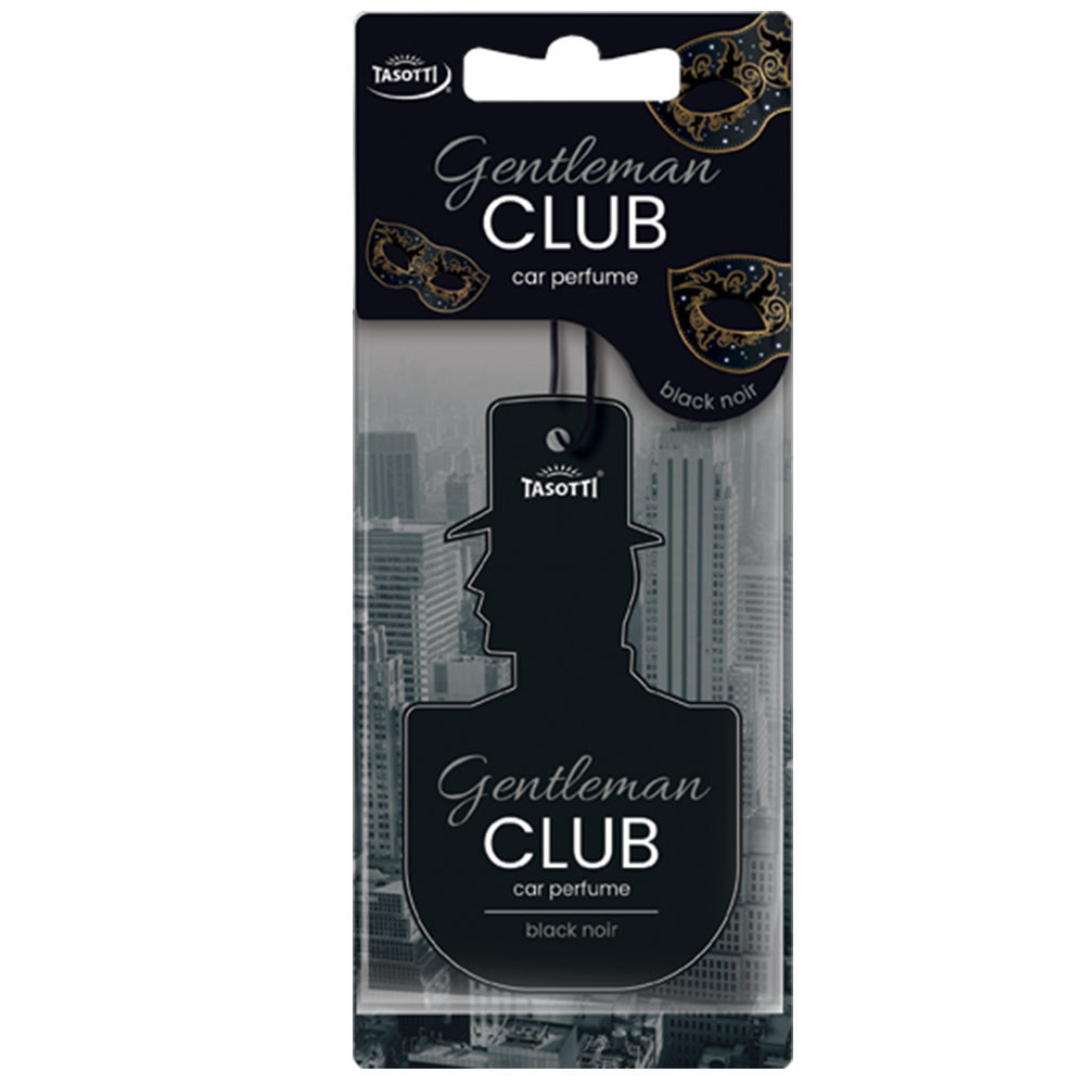 Ароматизатор для авто листочок "GentlemanClub" Black Noir (Чорний Нуар) Tasotti Київ - фото 1