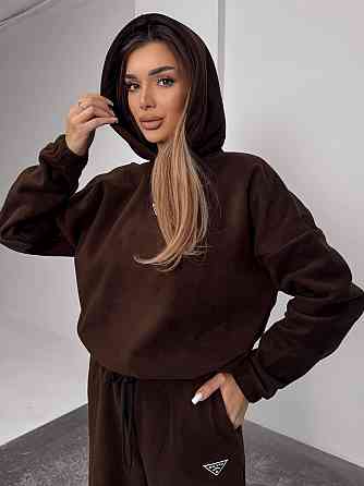 Женский теплый костюм, из флис полара L-XL, Шоколад Одесса