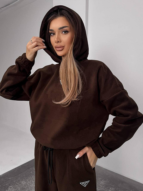 Женский теплый костюм, из флис полара L-XL, Шоколад Одесса - изображение 5