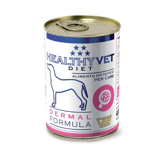 Полнорационный влажный корм для собак Kippy Healthyvet Diet Dermal Formula с проблемами кожи и пищевой чувствительностью, 400 г Винница