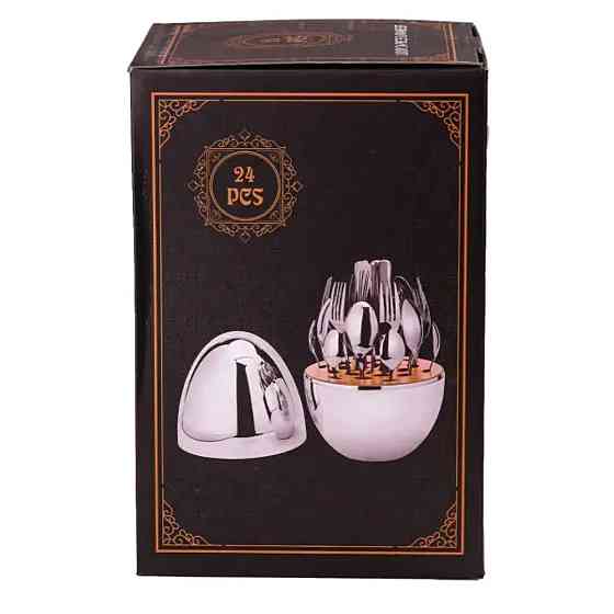 TS Kitchen Набір столових приборів на 6 персон 24 шт з підставкою 29 х 19.5 см срібло HP7881S Коломыя