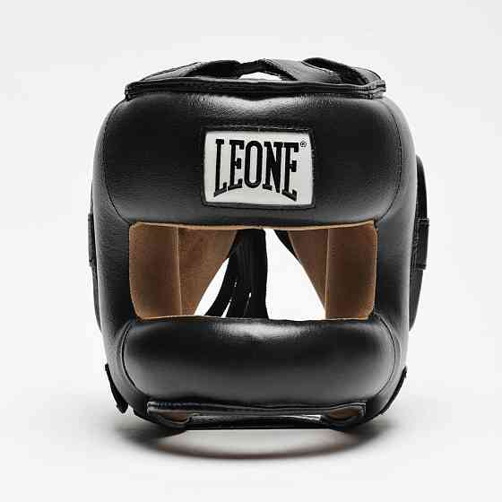 Боксерський шолом з бампером Leone CS425 Black M (капа в комплекті) Каменское