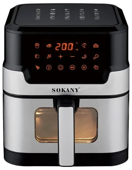 Аерофритурниця SK-10057 8 л з таймером та регулюванням температури 80–200°C для здорової їжї Одеса - фото 3
