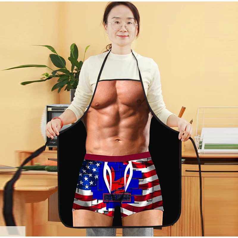 Фартук с принтом мужского тела 73 на 57 см разноцветный Киев - изображение 3