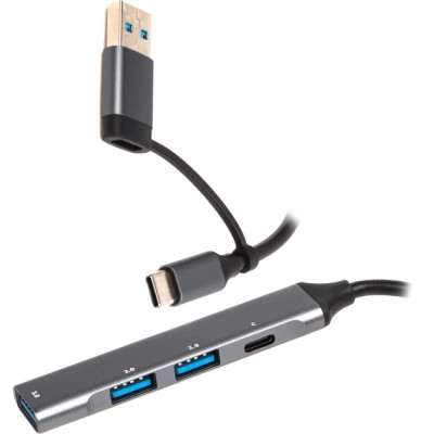 Концентратор Maxxter USB-C + USB-A to 1xUSB 3.0 + 2xUSB 2.0 + 1xUSB-C (HU3C-4P1CN-01) Вінниця - фото 1
