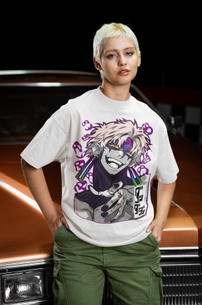 Футболка для мальчика аниме Евил Ейе Дандадан Ейе оверсайз (рост от 165 до 180 ) Черний AnimeJ0595m Днепр