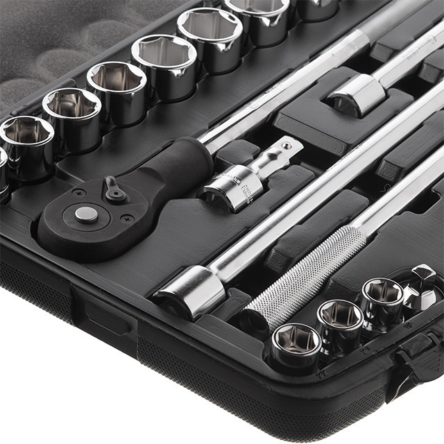 Набір інструментів, проф., 3/4", Cr-V, 20 од., головки: 19-50 мм, кейс INTERTOOL ET-6023 Київ - фото 4