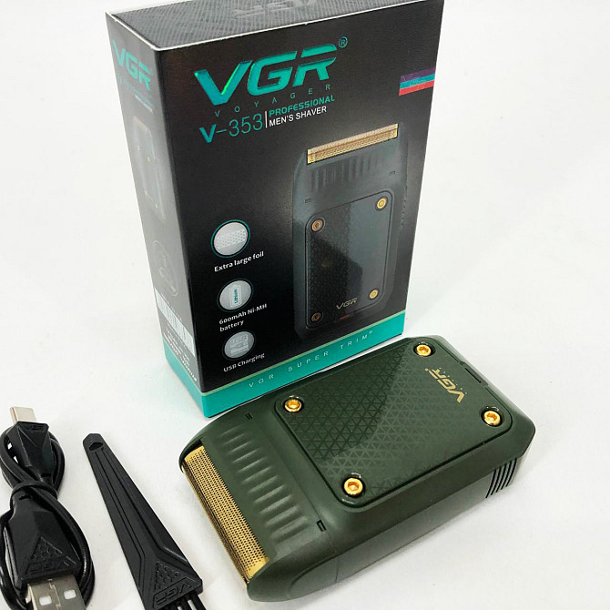 Бюджетна машинка для стрижки бороди VGR V-353, Чоловіча бездротова машинка VK-537 для бороди Київ - фото 9