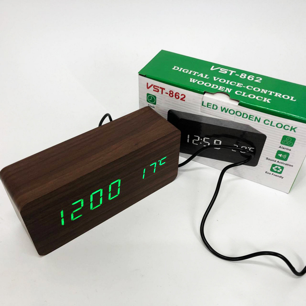 Годинник електронний настільний світловий цифровий VST-862-4, Електронний настільний годинник digital CL-32 Львів - фото 3