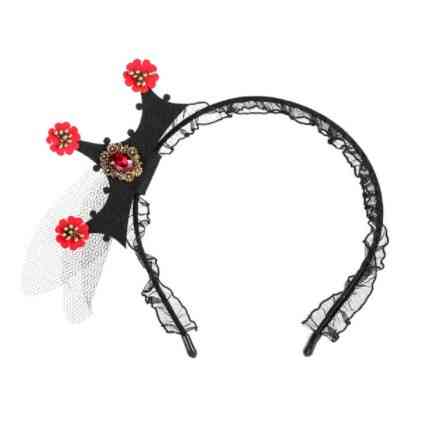 Обруч на Хэллоуин Корона для праздника и карнавала one size черно-красный Киев
