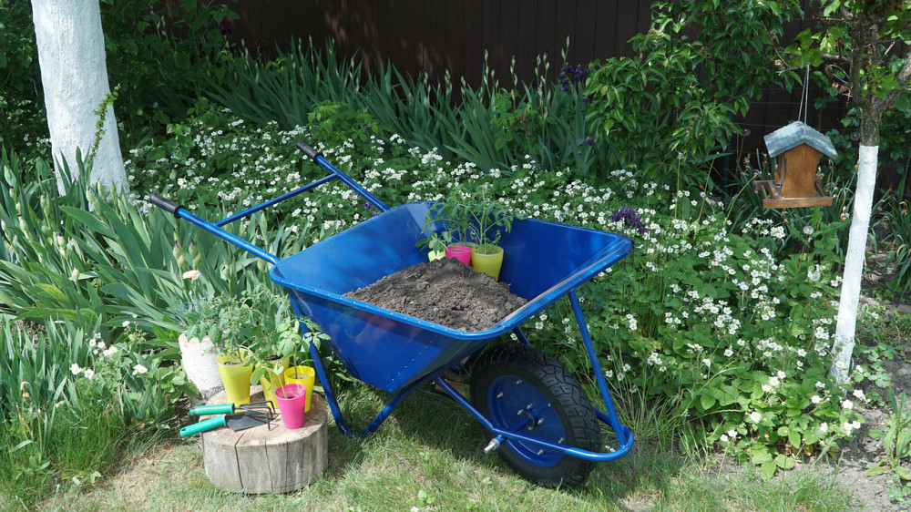 Тачка садовая Garden joys 110/220л Синий Тачка одноколесная садовая Тачка огородная Тачка для песка Белая Церковь - изображение 8