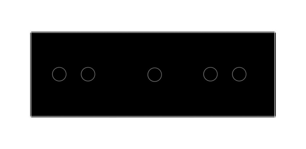 Розумний сенсорний ZigBee вимикач 5 сенсорів (2-1-2) Livolo чорний скло (VL-C702Z/C701Z/C702Z-12) Коломыя - изображение 5