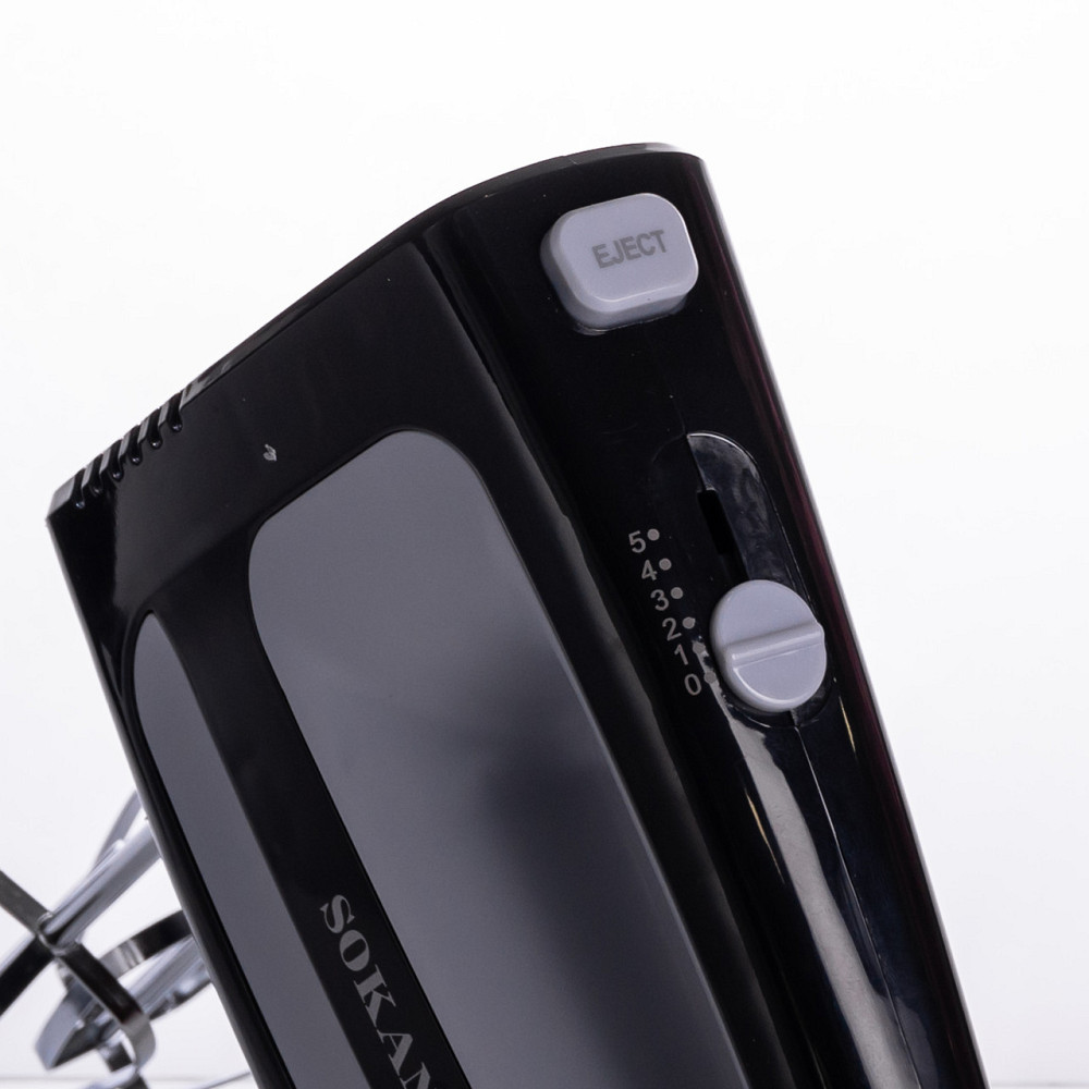 Sokany Стаціонарний міксер Sokany CX-6622 з чашею 3,5 л, 400 Вт, 5 швидкостей, 2 насадки Чорний Киев - изображение 3