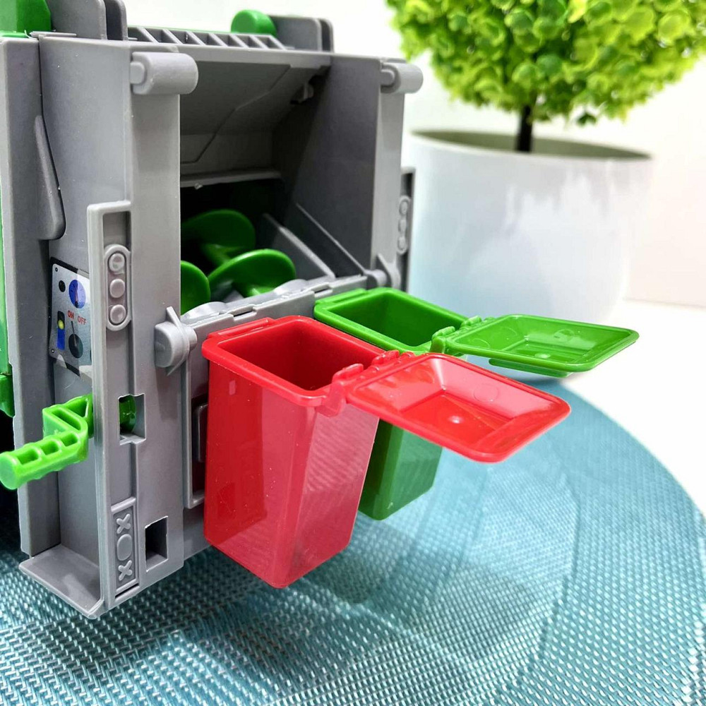 Сміттєвоз машинка інерційна звук підсвічування 1:16 Зелена (A1110-3-13) Чернігів - фото 9