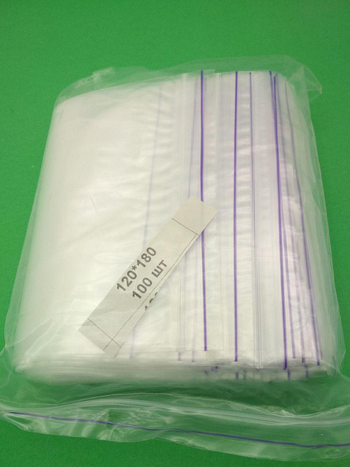 Пакеты Zip-lock 12×18 см 100 шт — прозрачные пакеты с замком-струна для хранения, фасовки и упаковки Харьков - изображение 2