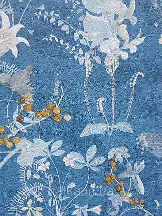 Обои виниловые на флизелине AS creation The Bos 0.53х10 растения листья цветы ягоды бирюзовые желтые Киев