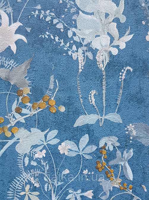 Обои виниловые на флизелине AS creation The Bos 0.53х10 растения листья цветы ягоды бирюзовые желтые Киев - изображение 5