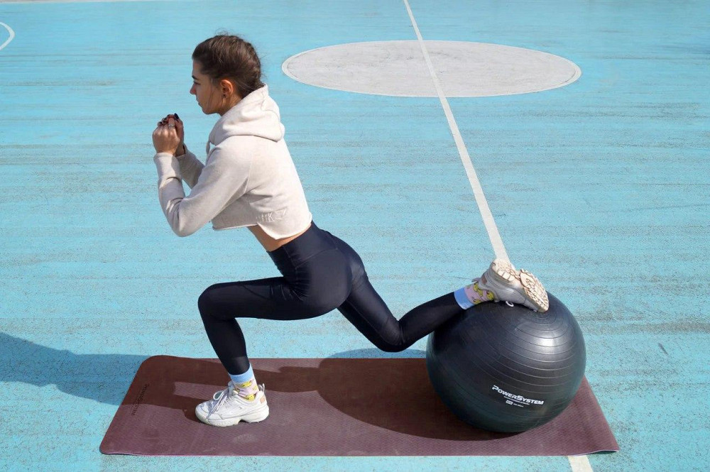 М'яч для фітнесу (фітбол) Power System PS-4012 Ø65 cm PRO Gymball Black Каменское - изображение 6