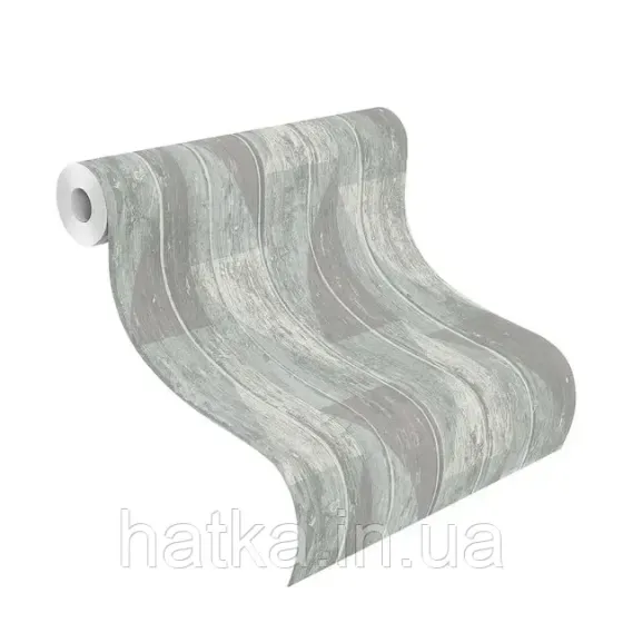 Шпалери вінілові на флізеліні Rasch Clasik 0,53х10 під дошку структурні сірі зелені Київ