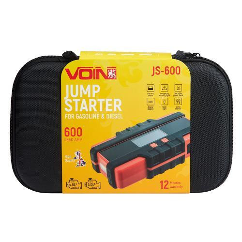 Пуско-зарядний пристрій VOIN JS-600 12000mAh 44,4Wh 12V START 300A/600A з ліхтарем Харків - фото 5