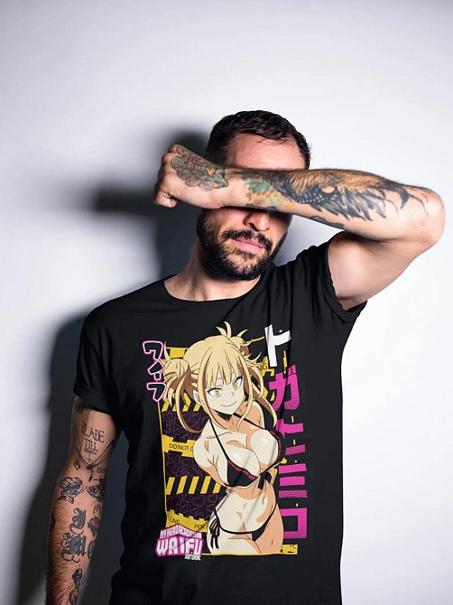 Футболка для хлопчика з аніме принтом Моя геройська академія оверсайз (зріст від 165 до 180) Чорний AnimeJ0538m Дніпро - фото 2