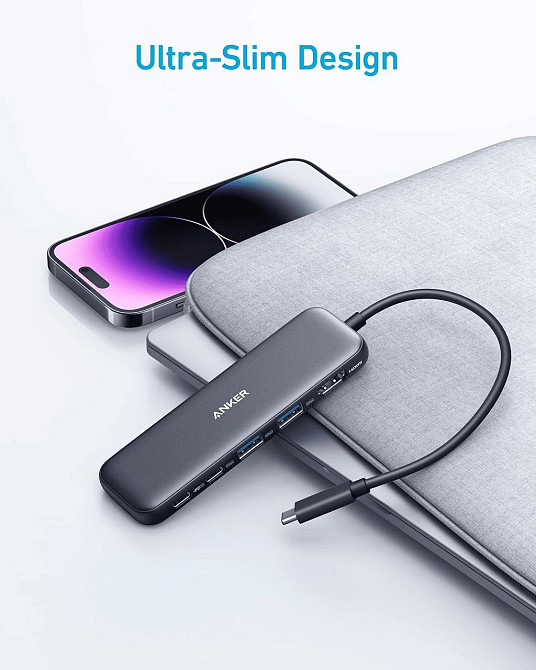 USB-хаб Anker USB-C Hub 332 5-in-1 Black (A8355H11) ( 10133 ) Харків - фото 5