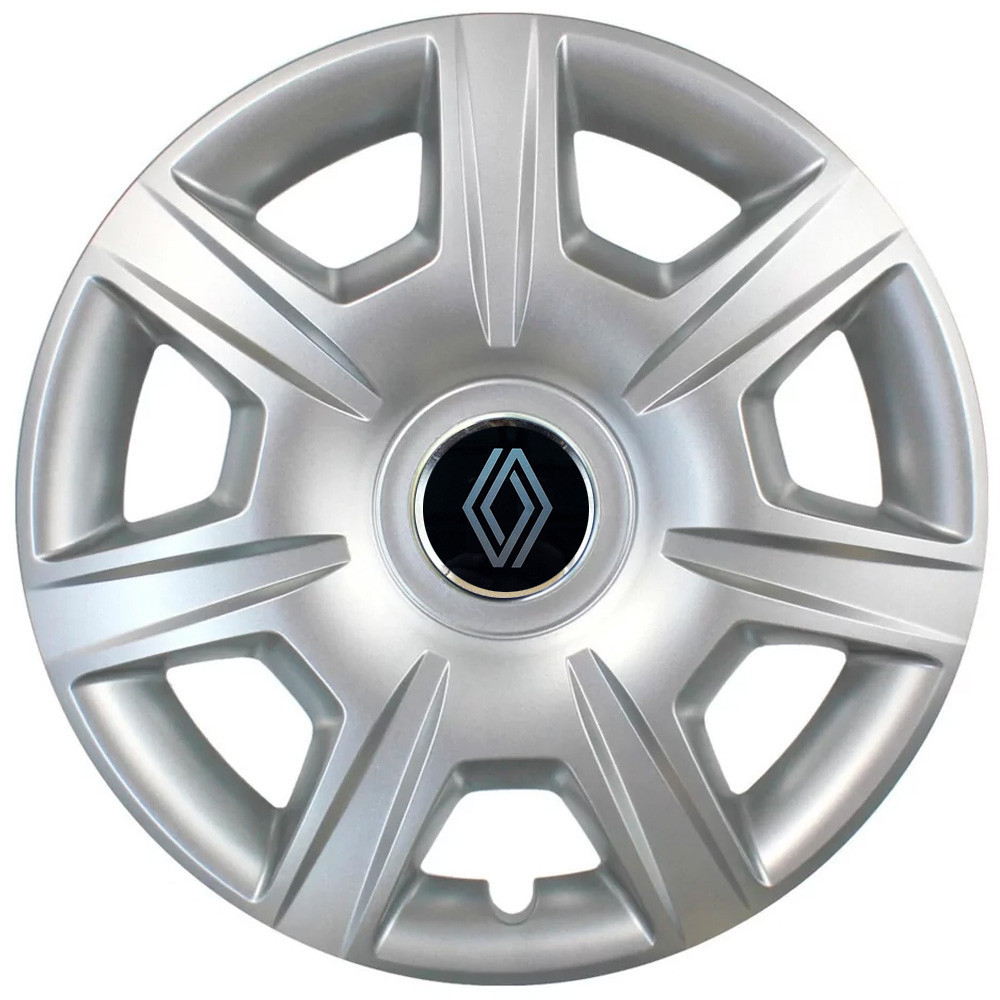 Автомобільні модельні ковпаки R15 Renault NEW 327 4шт, SJS, сріблясті Київ - фото 1