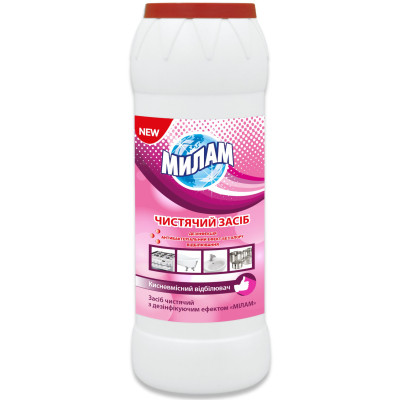 Порошок для чистки ванн Мілам с дезинфицирующим эффектом с кислородом 500 г (4820152290793) Винница - изображение 1