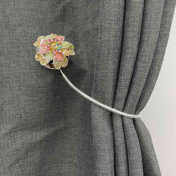 Магніти для штор та гардин "Flowers" набір 2 шт Різнокольоровий (81-239) Київ