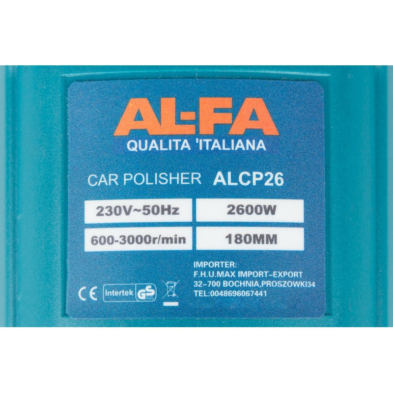 Полірувальна машинка AL-FA ALCP26 – італійська якість, (2600 Вт,з регулятором)Італія Львів - фото 6