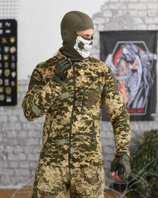 Кофта флиска мужская пиксель на змейке Одесса - изображение 19