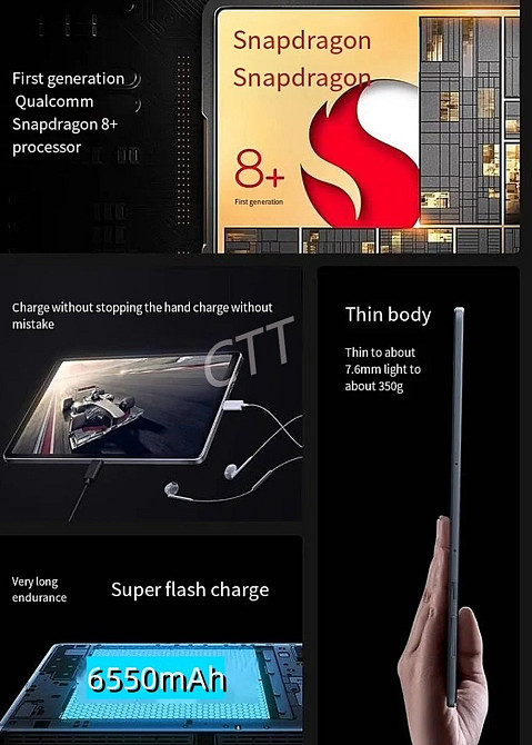 Планшет Lenovo Legion Y700 (2023) 12/256Gb. TB320FC 144Hz. Shapdragon 8+ 6550mAh. 45W. Киев - изображение 8