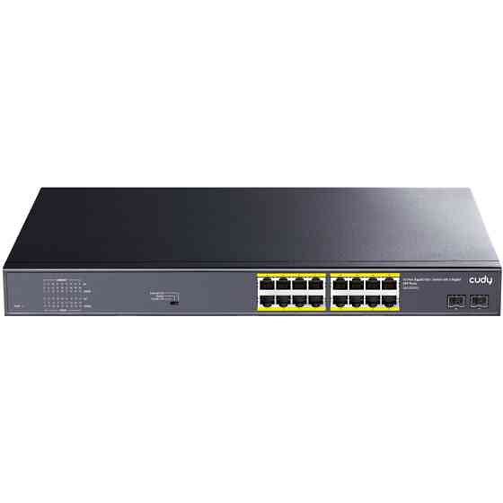 Комутатор Cudy GS1020PS2, 16-Port Gigabit PoE+ Switch with 2 Gigabit SFP ports 200W Вінниця