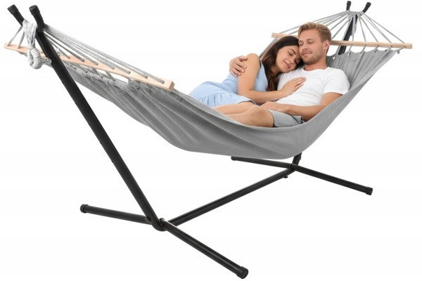 Двомісний садовий гамак з підвісною рамою 200х150 см до 250 кг Gardlov (27293) Нововолинськ - фото 3