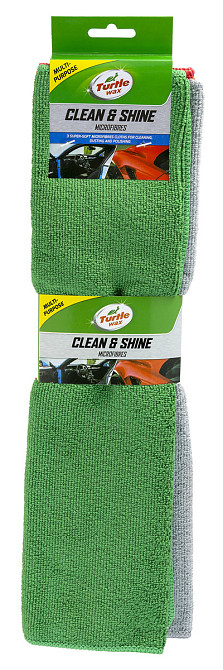 TURTLE WAX X5424 — Набір мікрофібрових рушників 400×400 мм (3 шт.) | Універсальні серветки для догляду за автомобілем Ковель - фото 1