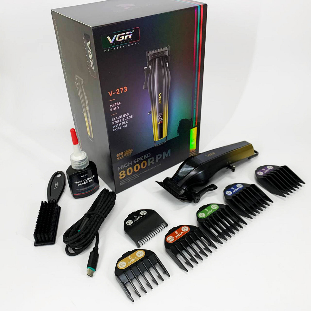 Електробритва для стрижки голови VGR V-273, Перукарські машинки професійні, Стильна машинка для стрижки DV-60 Київ - фото 5