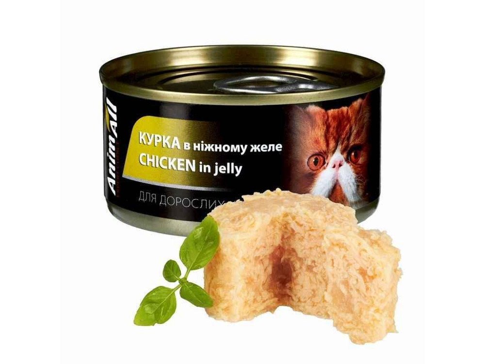 Корм для котів Консерва 85г Вологий курка в ніжному желе ТМ ANIMALL Київ - фото 1
