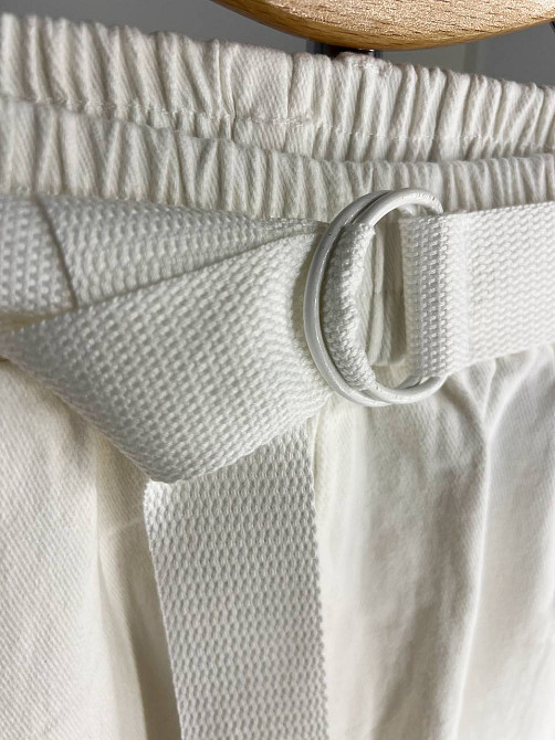 Джинси жіночі A-N 25072 MOM банани талія на резинці з ременем білі, білий, M, M, 77 см, 105 см Київ - фото 2