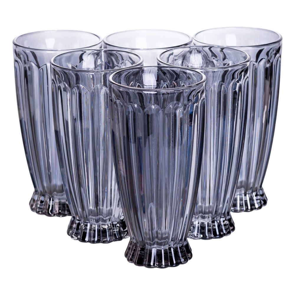 Yiwu Набір глечик 1 л зі склянками 6 (шт) по 300 мл для напоїв, лимонадів, соку, води, мохіто С Коломия - фото 5