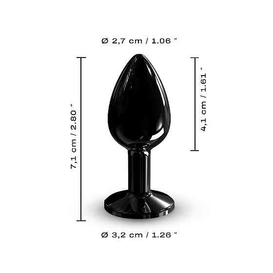 Металлическая анальная пробка с кристаллом Dorcel Diamond Plug Black S Sex Aura Киев