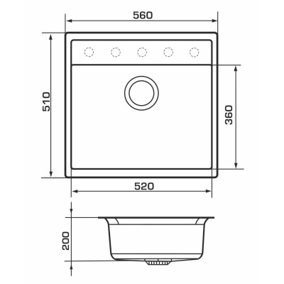 Мийка кухонна GRANADO LERIDA grafito (gr0409) Вінниця - фото 6