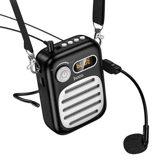 Портативная колонка с гарнитурой HOCO L23 Lemony speaker with wired microphone, 5W, Black Одесса