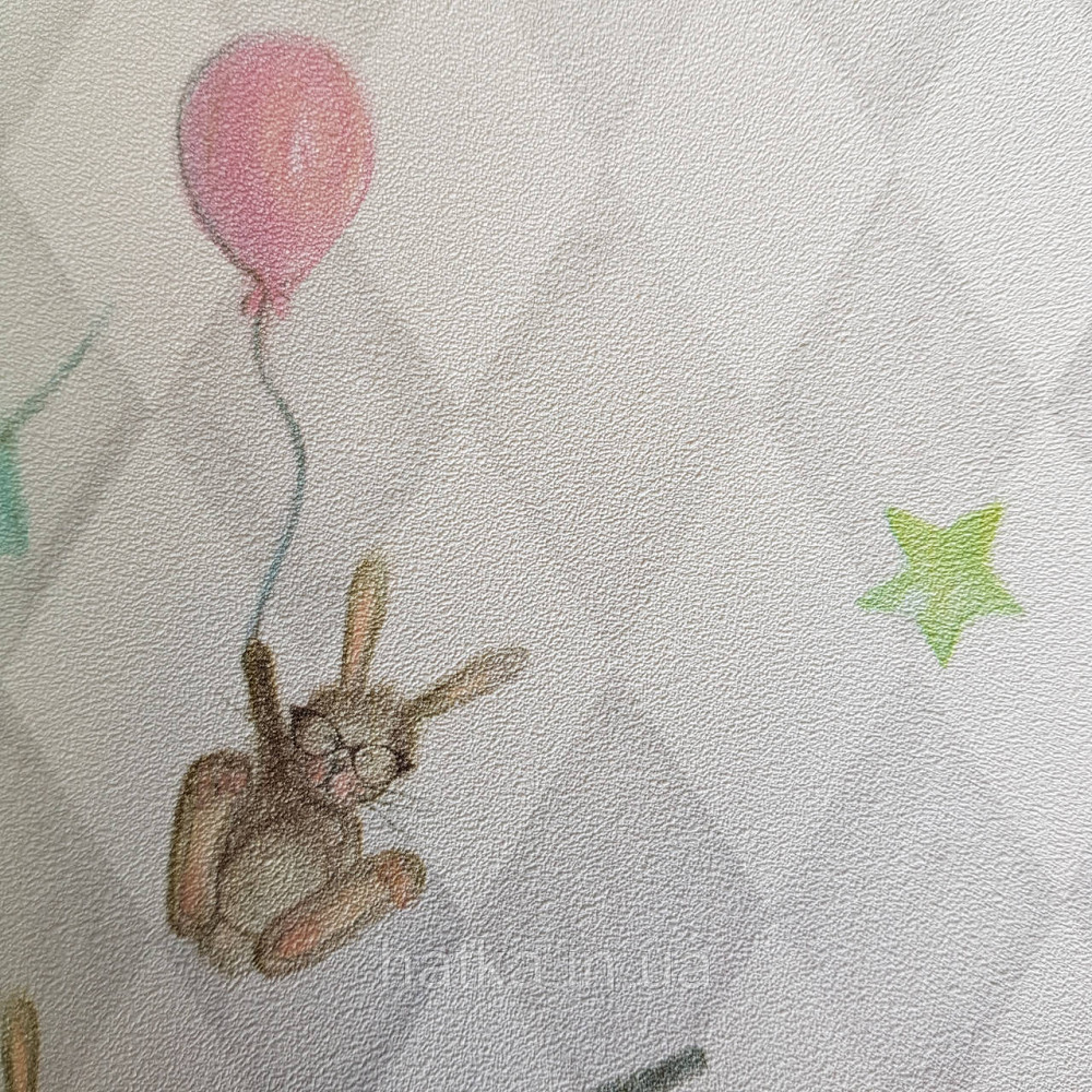 Флізелінові шпалери дитячі BN Doodleedo 0,53 х 10 м цирк тварини слони птиці повітряні кулі зірки сіро білі Київ - фото 4