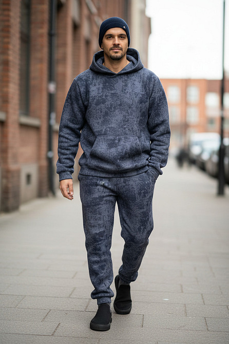 Чоловічий зимовий спортивний костюм на флісі Сірий мармур 46/48 Харків - фото 5