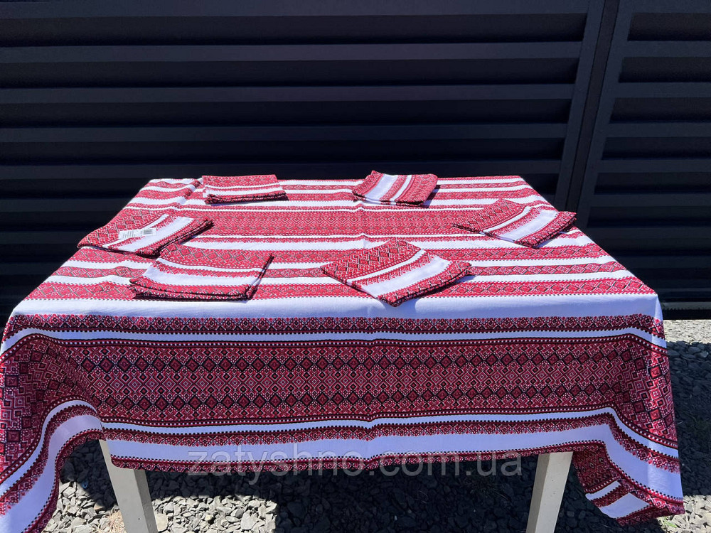 Вышитая скатерть красная на подарок Киев - изображение 6