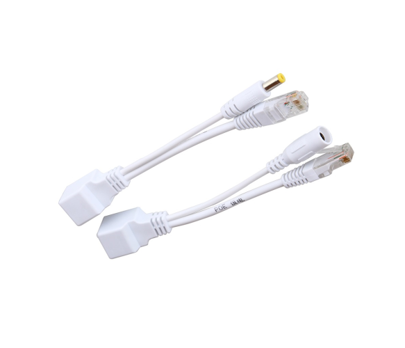 POE инжектор пассивный (пара) 802.3at (30Вт) с портами Ethernet 10/100Mbps, white, OEM Q50 Полтава - изображение 1