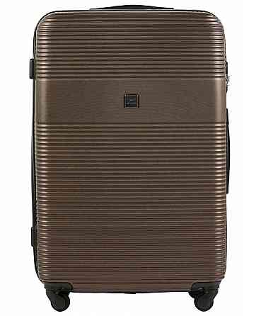 Валіза пластикова WINGS 5398 велика 75 см коричнева Київ