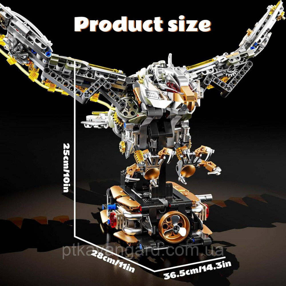 Конструктор орел механічний двосторонній 1168 деталей 13084 з підсвічуванням Хмельницький - фото 6